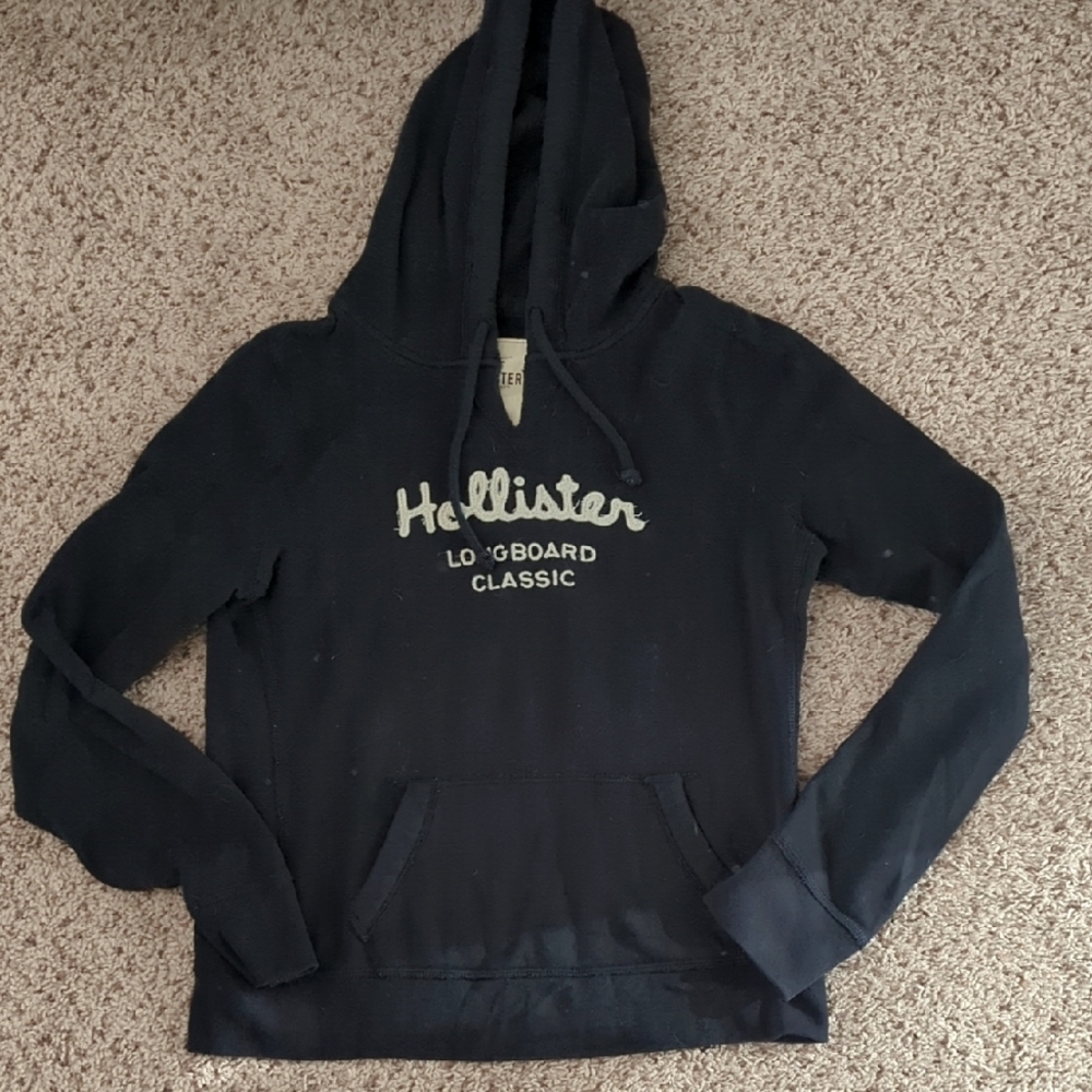 Hollister Navy Hoodie with Logo